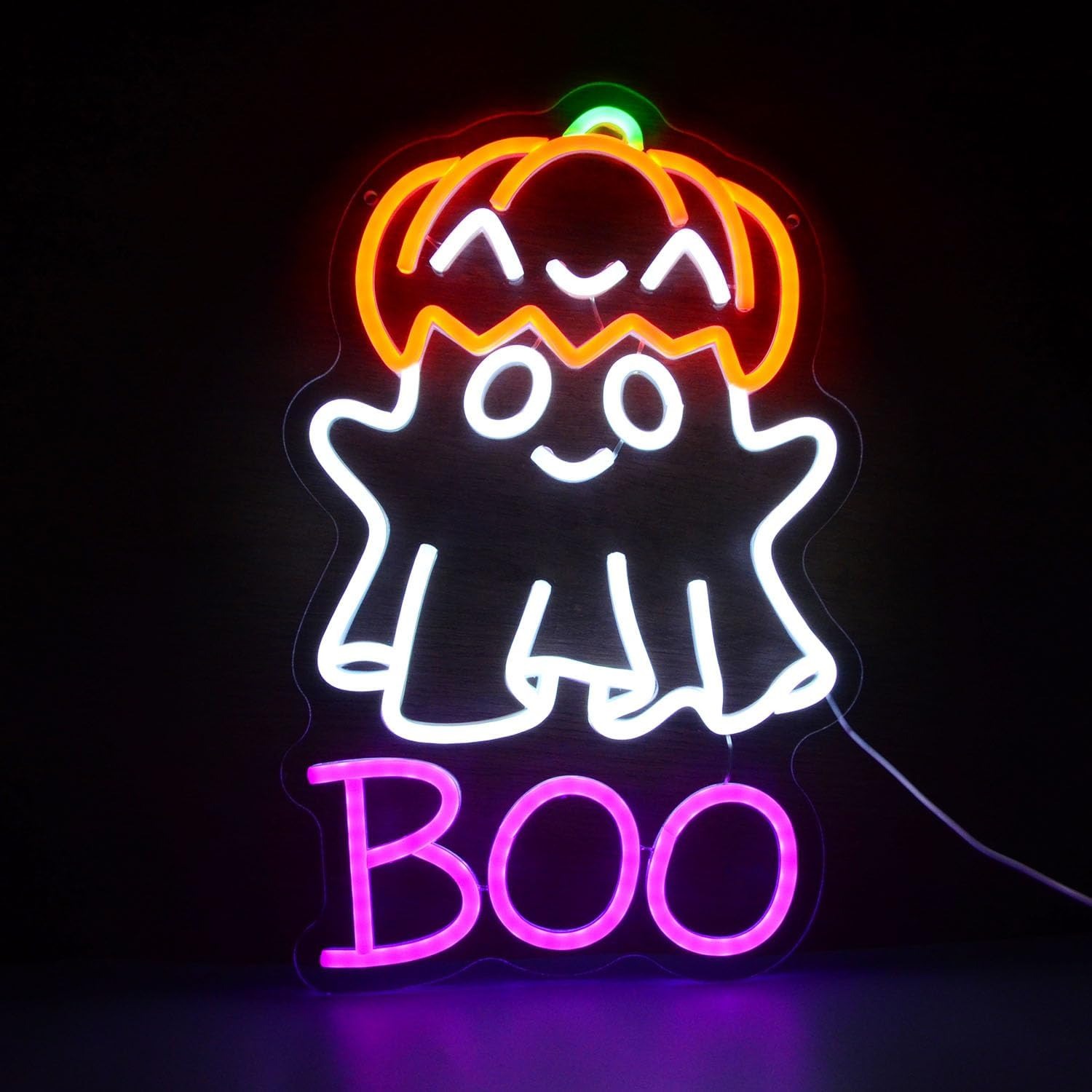 Home Decor Lighting Tricks - Leuke Ghost Pumpkin Hat BOO LED