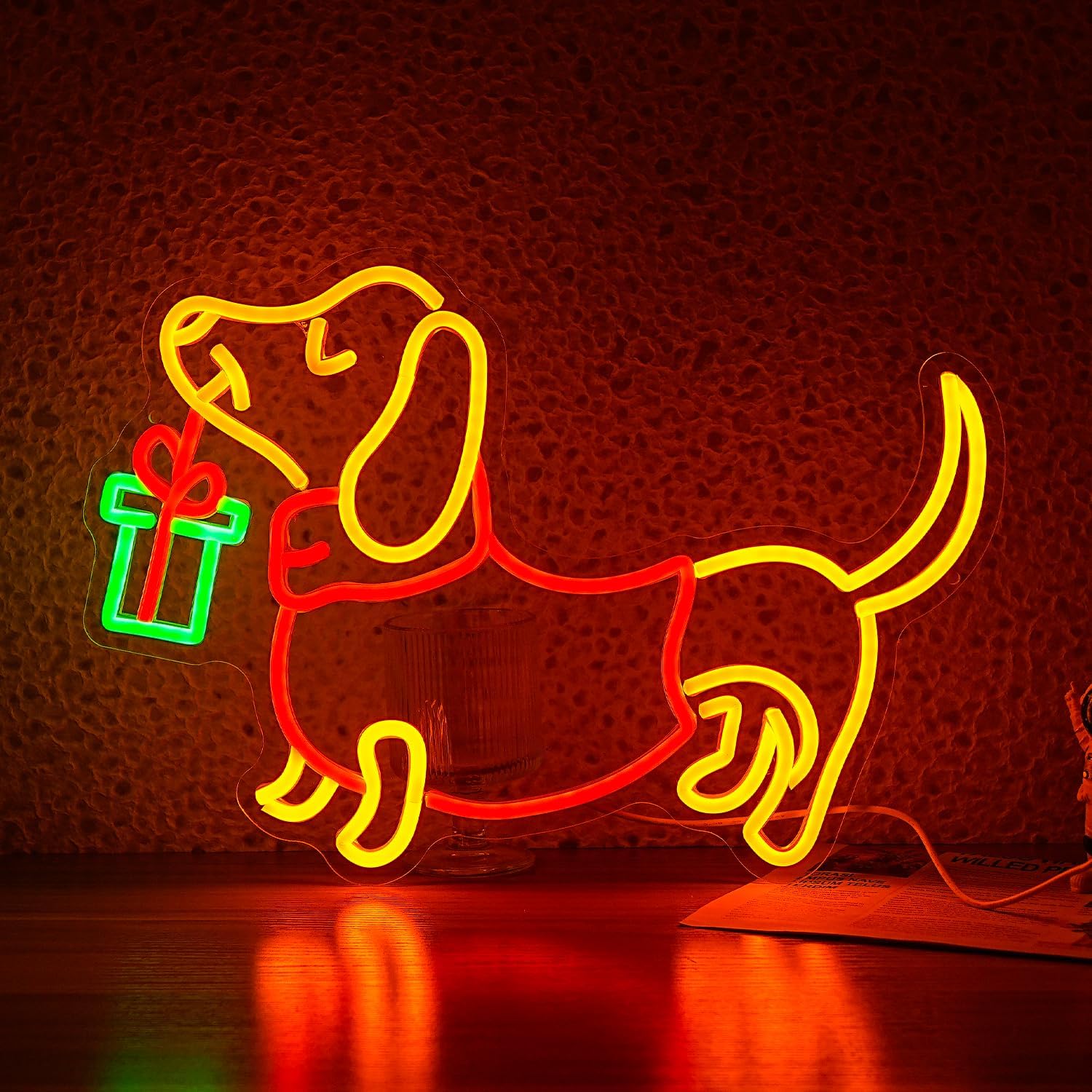 Lighting Home Decor Ideas - USB dimbaar teckel neonbord LED-licht voor