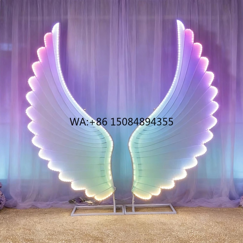Lighting Decor Wedding - Gloeiende engelenvleugels lichtdecoratie kleur fantasie LED