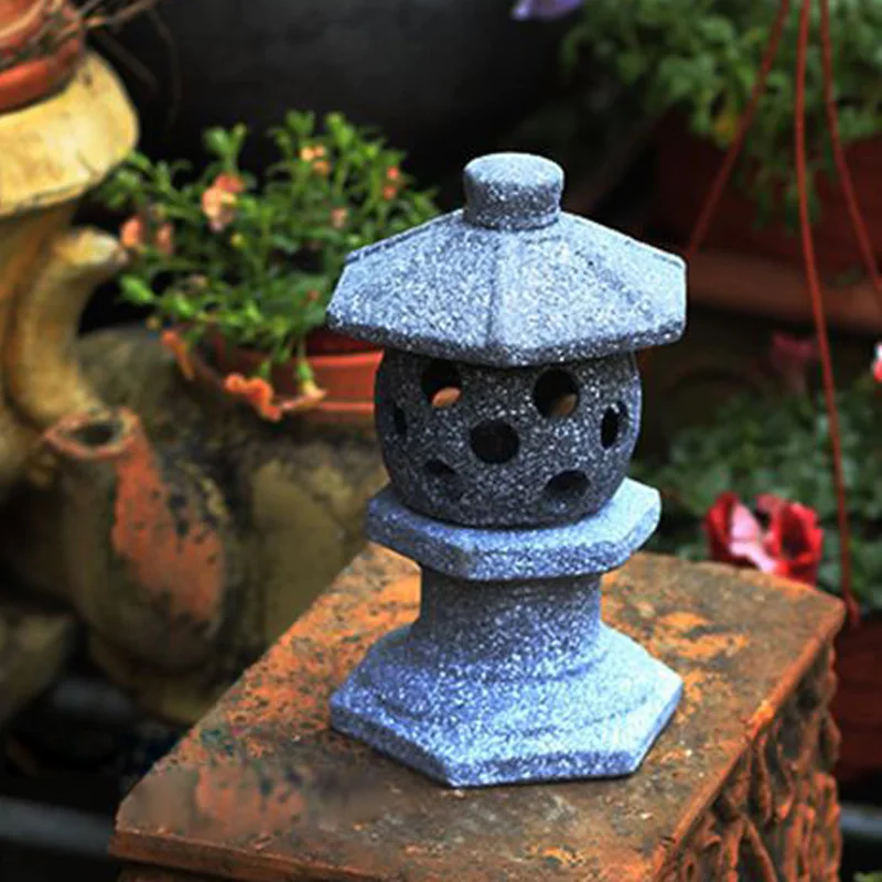 Japanese Lighting Decor - Keramische imitatiesteenlamp in Japanse stijl, imitatiemarmer,