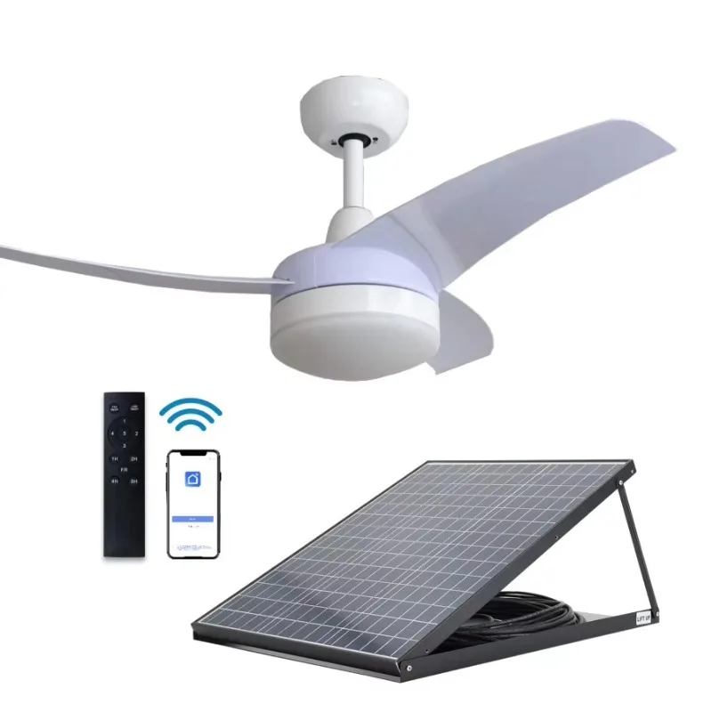 Homestead Lighting & Decor Oconomowoc - 42'' Solar Plafondventilator met LED-verlichting, niet-elektrisch,