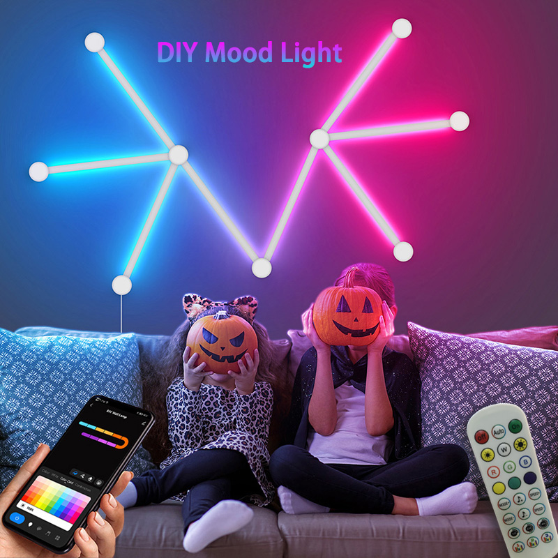 Lighting Decor Room - Slimme RGB-wandlamp, Bluetooth APP-verbinding LED-lichtbalk voor