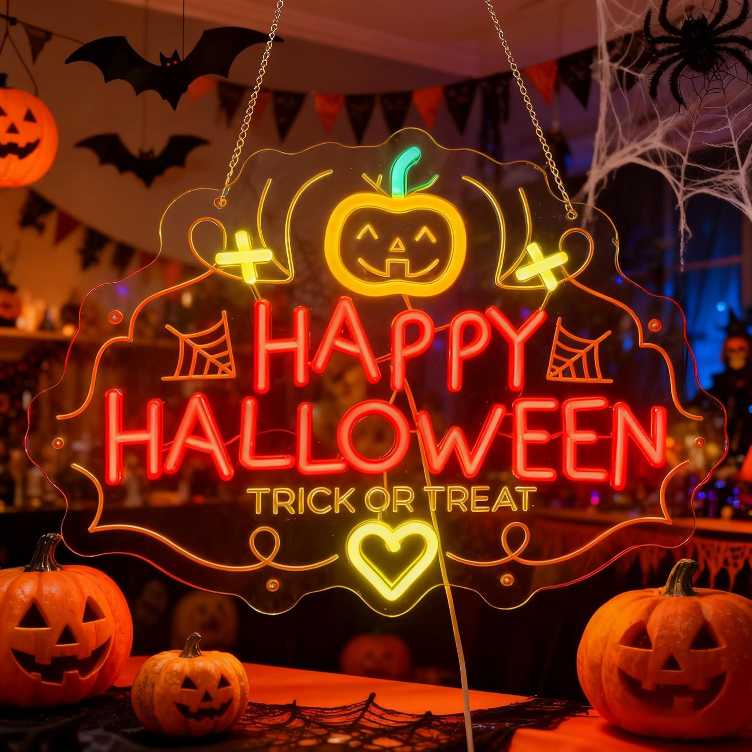 Home Decor Lighting Tricks - Gelukkige Halloween Trick or Treat LED