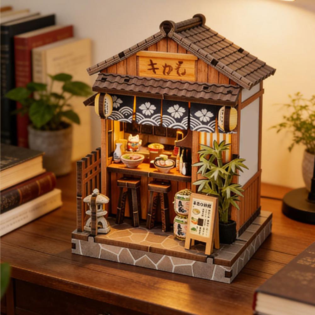 Japanese Lighting Decor - DIY houten Japanse herbergminiaturen poppenhuis met