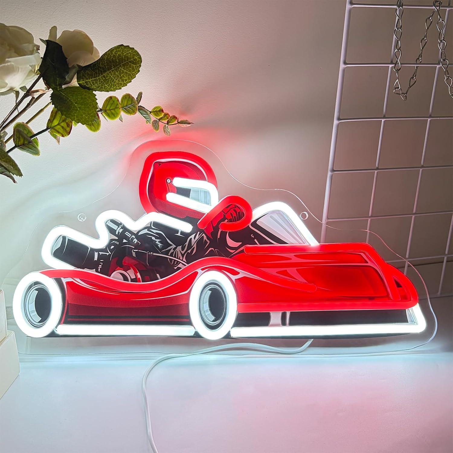 Decor Kart Lighting - Go-Kart Racer Neonbord USB Dimbare LED-lamp