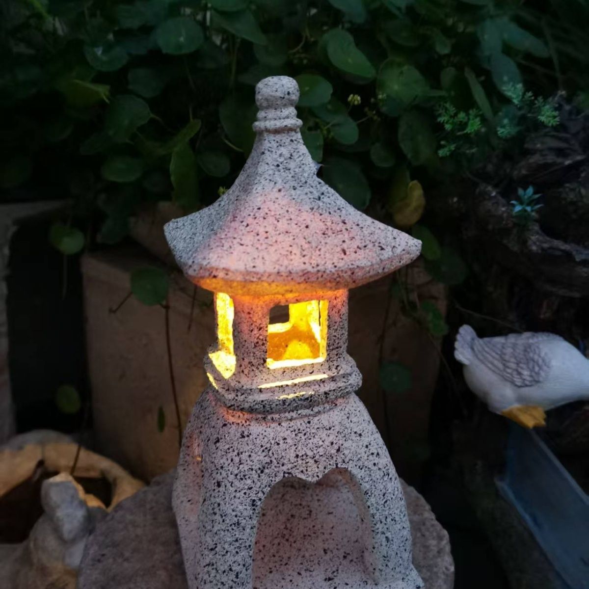 Japanese Lighting Decor - Pagode Solar Decor Tuinlamp Oosterse Lantaarn