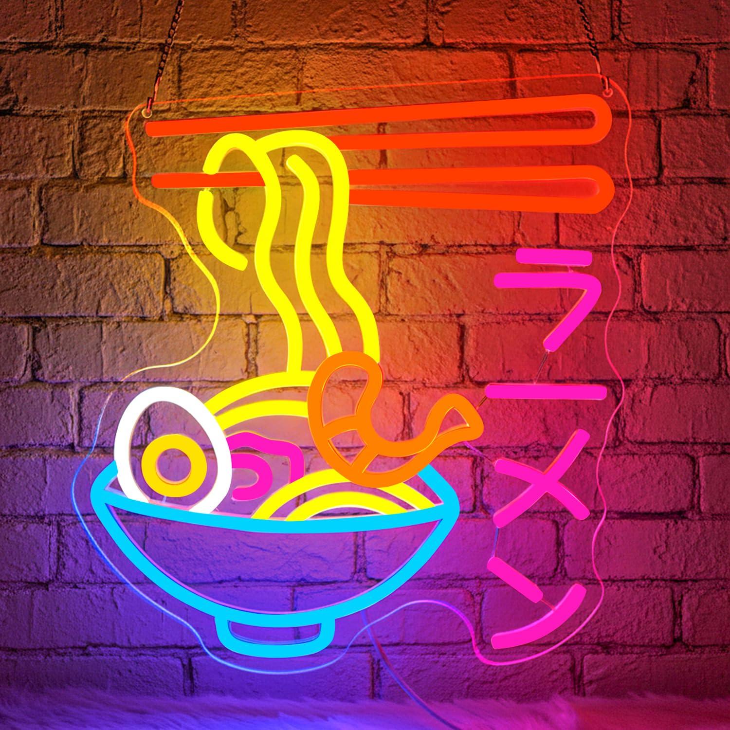 Lighting Decor Room - Ramen Neonbord Japanse Noedelkom LED Neonlicht