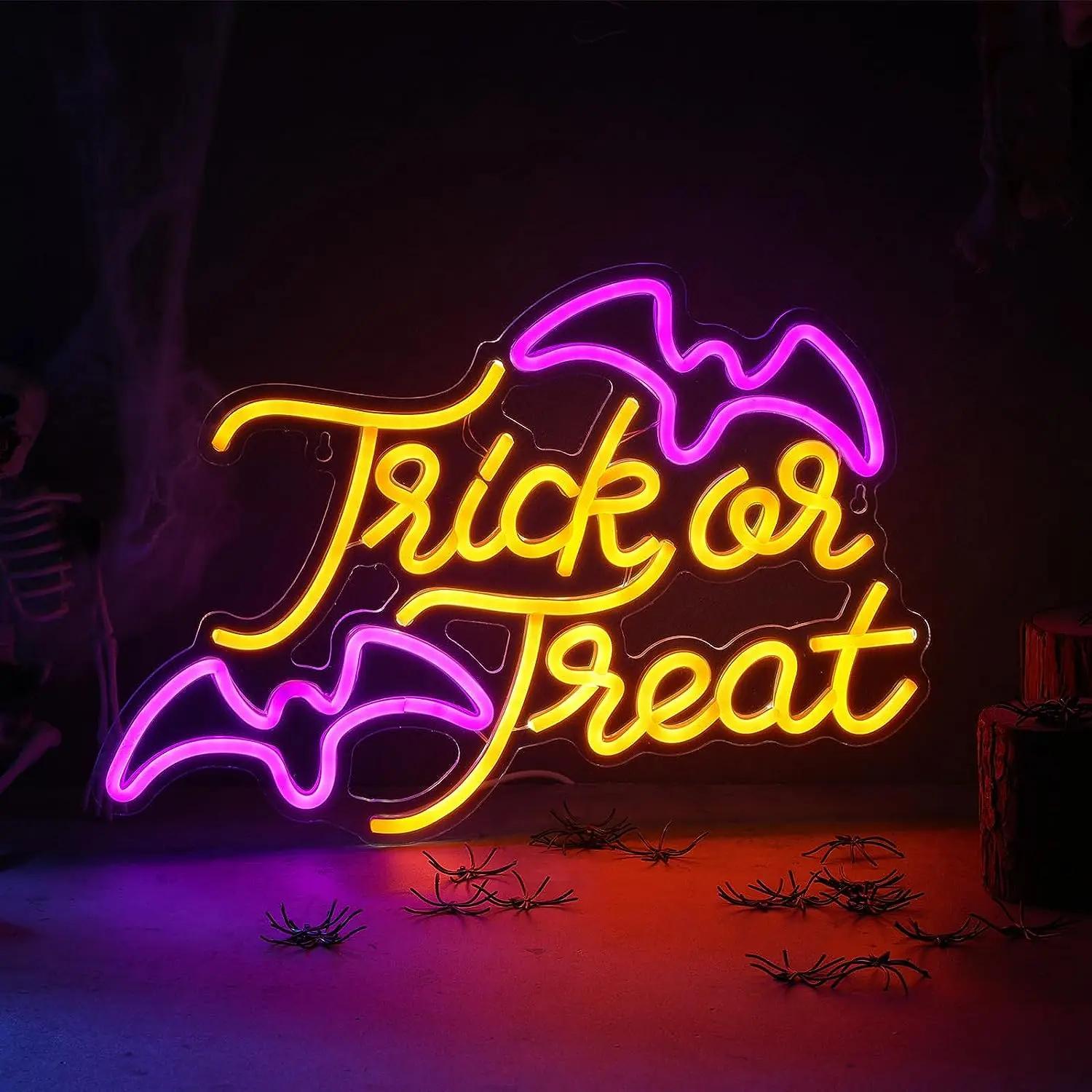 Home Decor Lighting Tricks - Trick or Treat Neonlicht Dimbaar Neonbord