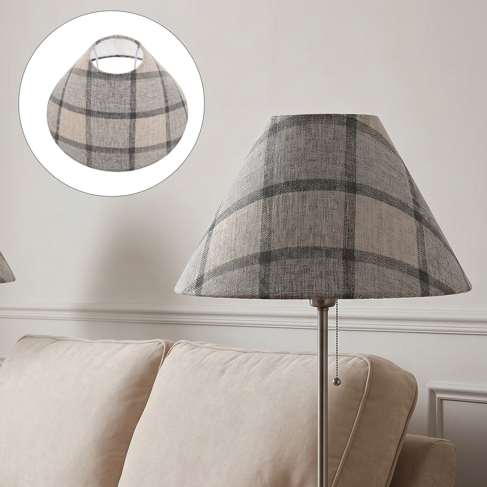 Tijdloze geruite stoffen tromm - Decor Timeless Lighting recensie en prijs