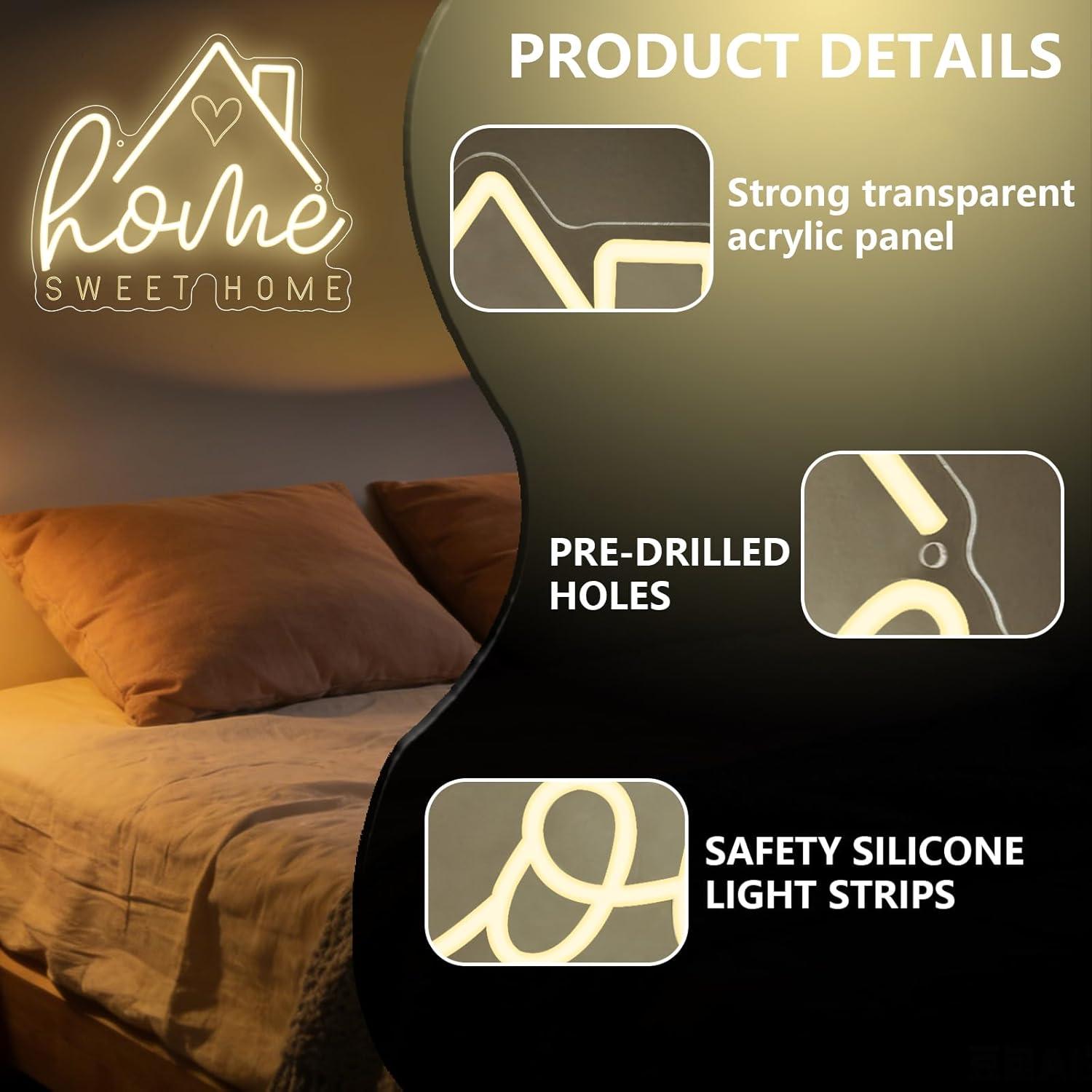 Zoet Thuis Neonbord USB Dimbar - Lighting Decor Room recensie en prijs