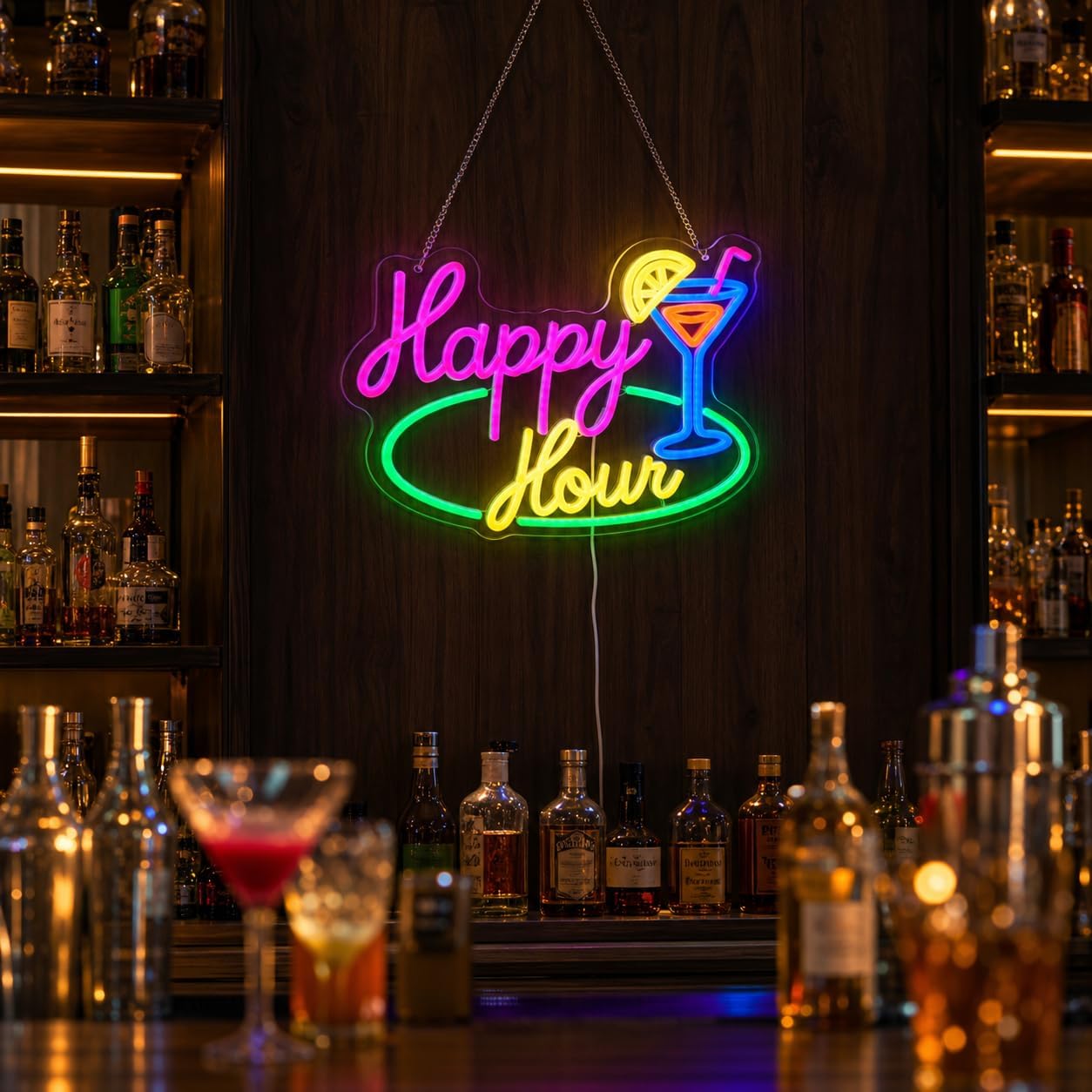 Happy Hour Cocktail LED Neonbo - Decor Lighting Opening Hours recensie en prijs
