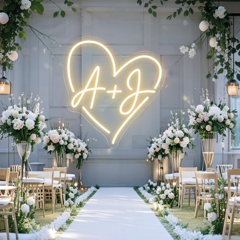 Aangepaste initialen hart LED  - Lighting Decor Wedding recensie en prijs