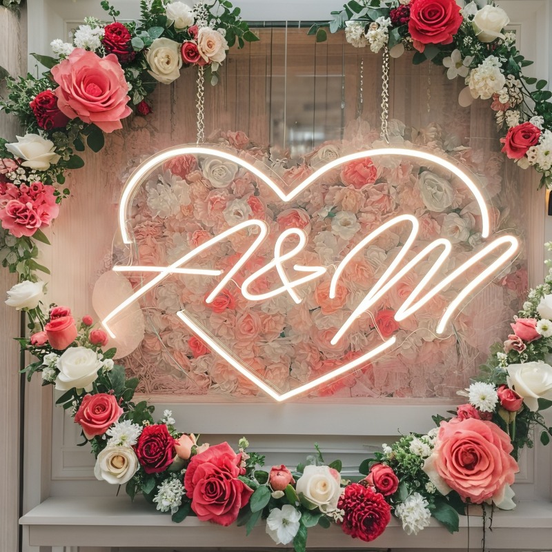 Aangepaste initialen hart LED  - Lighting Decor Wedding recensie en prijs