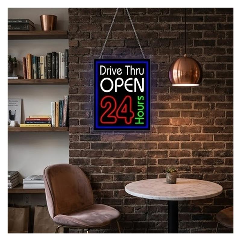 Drive Thru Open 24 uur neonlic - Decor Lighting Opening Hours recensie en prijs