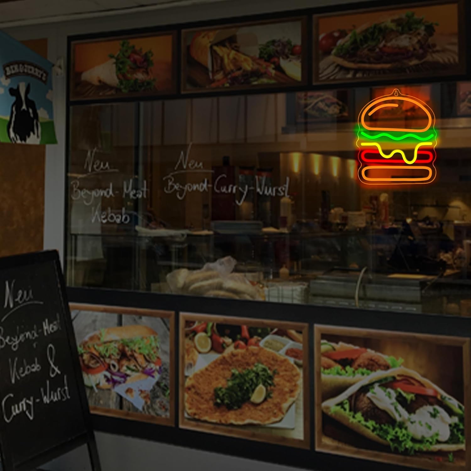 Burger Neon Sign met gelaagde  - Lighting Home Decor Ideas recensie en prijs