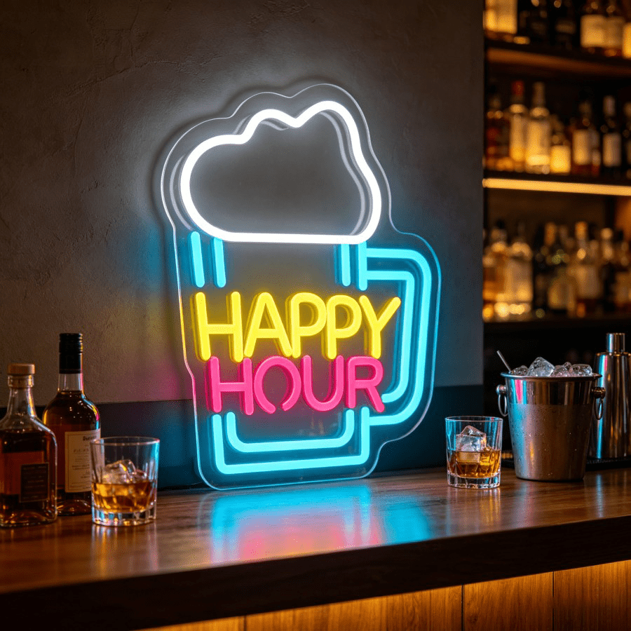 Happy Hour Biermok LED Wandlam - Decor Lighting Opening Hours recensie en prijs