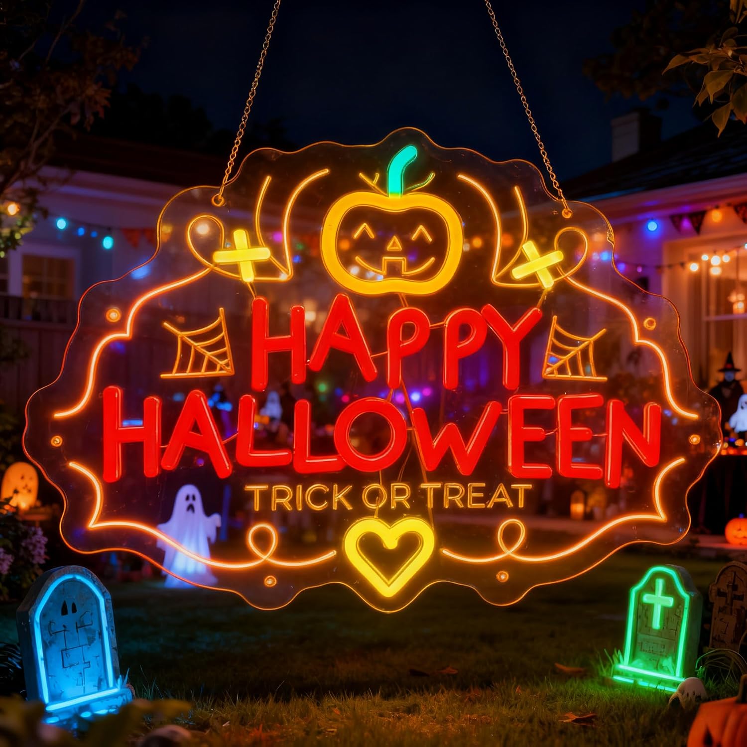 Gelukkige Halloween Trick or T - Home Decor Lighting Tricks recensie en prijs
