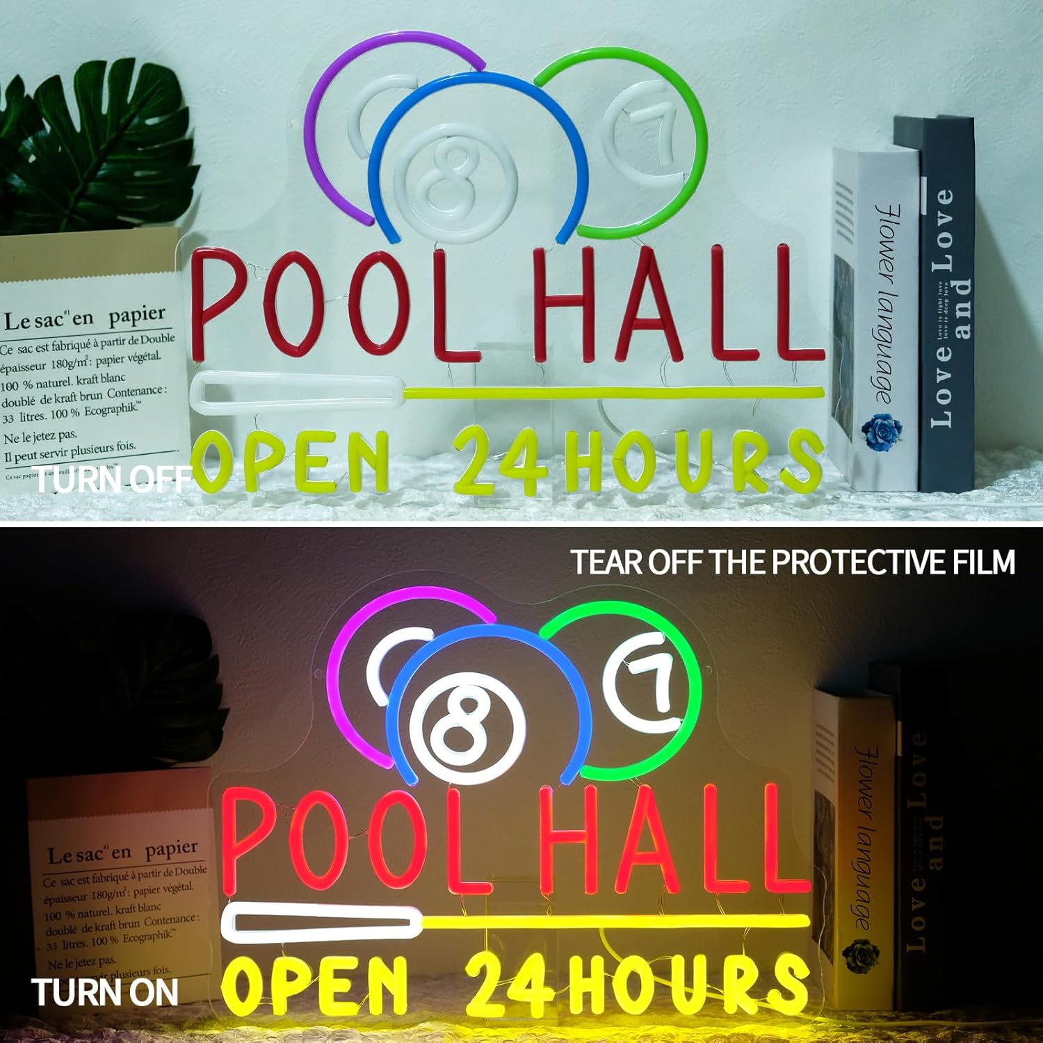 Poolzaal Open 24 Uur Neonbord  - Decor Lighting Opening Hours recensie en prijs