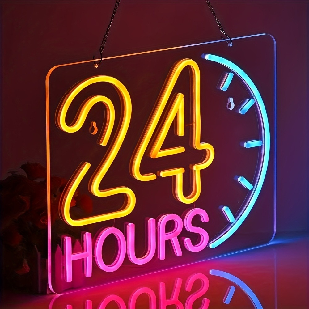 24-uurs LED-neonbord, USB-aang - Decor Lighting Opening Hours recensie en prijs